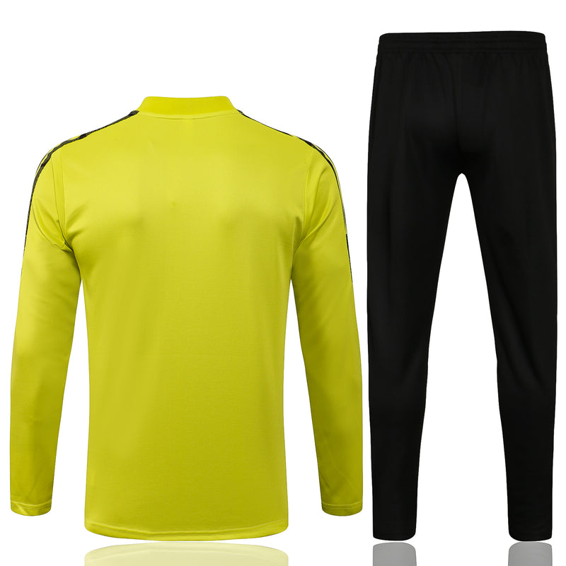 Conjunto Internacional Zíper Curto Amarelo e Preto