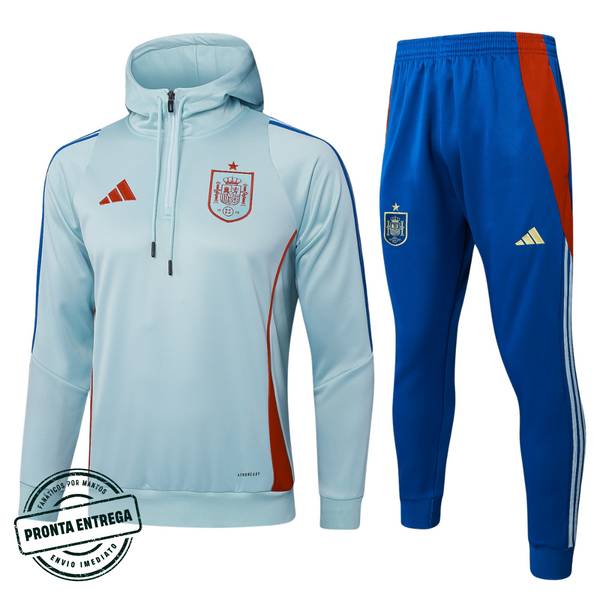 [P.E] Conjunto Espanha 2024/25 Zíper Curto (G1)