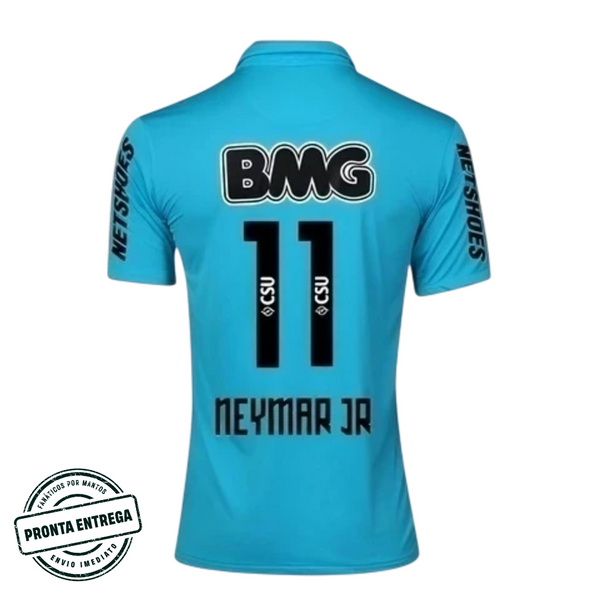 [P.E] Camisa Santos Retrô 2011/12 Azul Neymar JR 11 (GG)