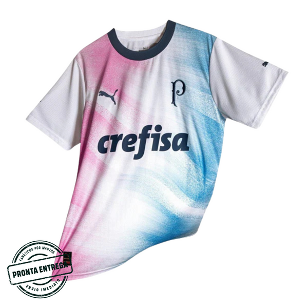 [P.E] Camisa Palmeiras Outubro Rosa 2023/24 Goleiro (GG)