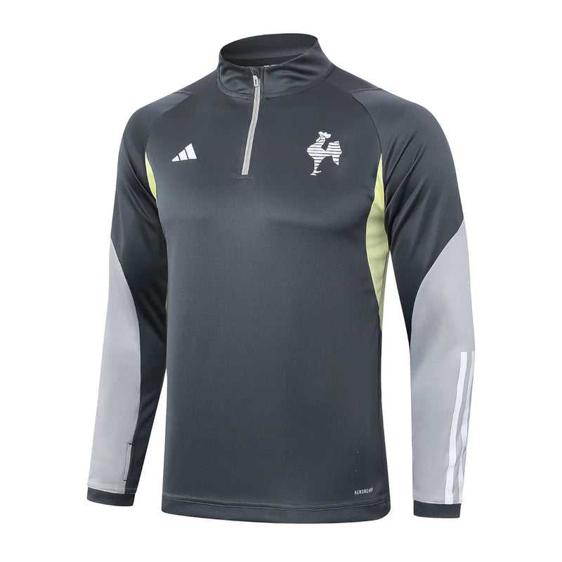 Conjunto Atlético MG Zíper Curto Treino Cinza Escuro 2024/25