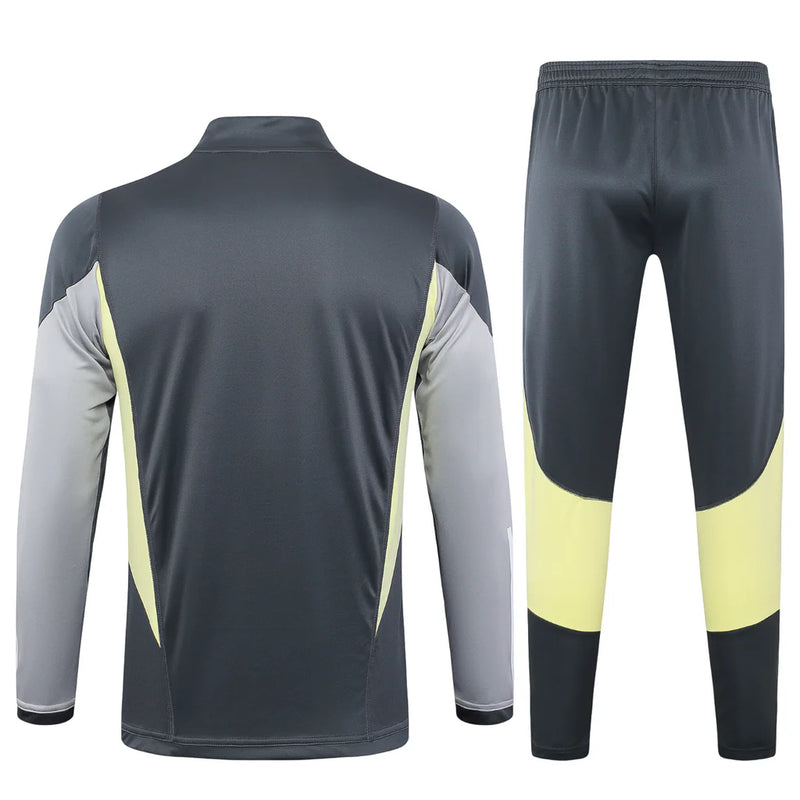 Conjunto Atlético MG Zíper Curto Treino Cinza Escuro 2024/25