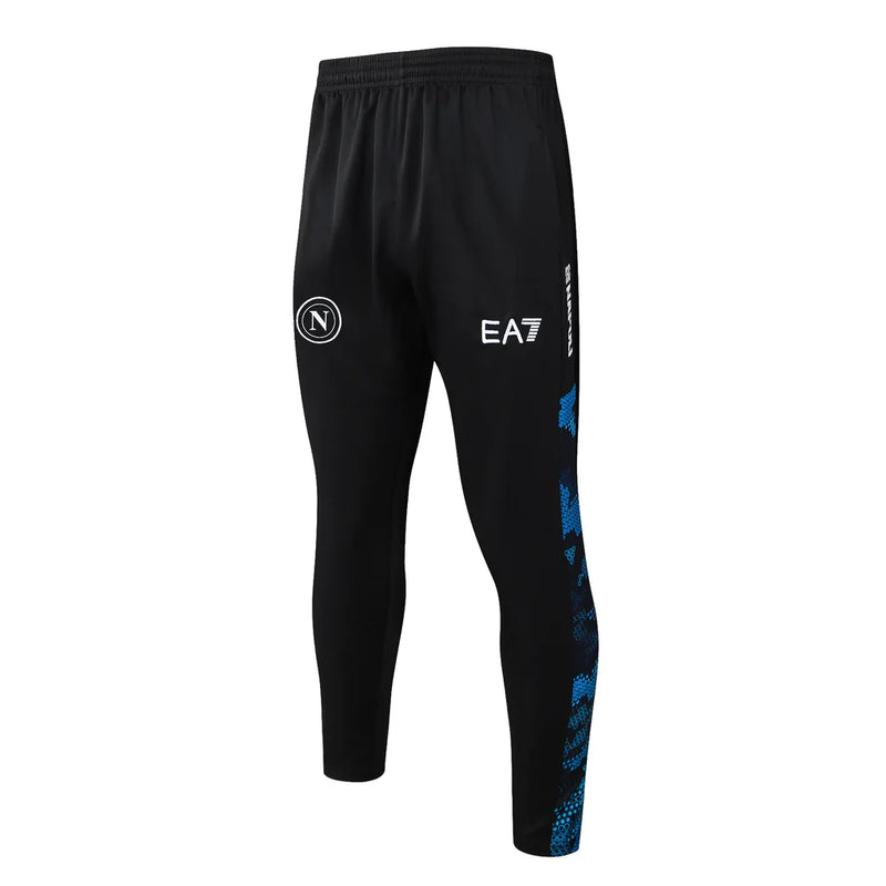 Conjunto Napoli Zíper Curto Treino Preto 2024/25