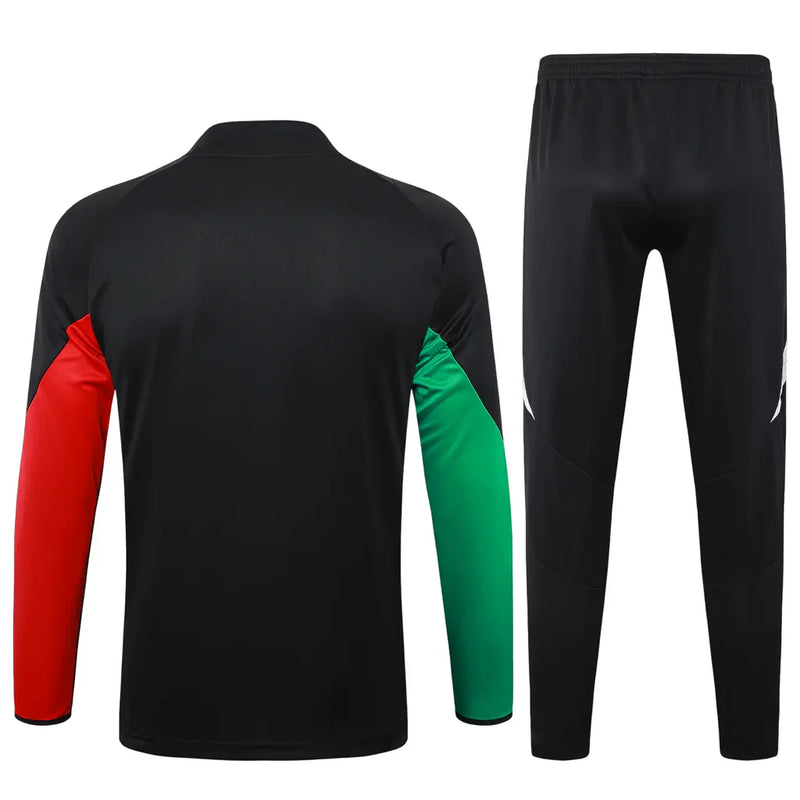 Conjunto Arsenal Zíper Curto Treino Preto 2024/25