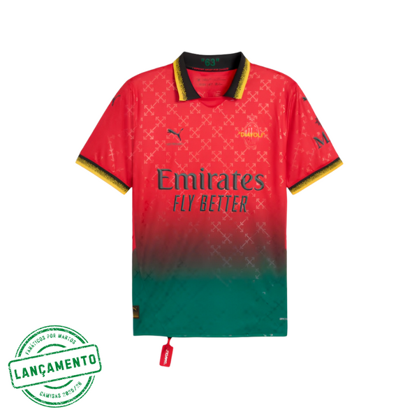 Camisa AC Milan x Off-White 25/26 Vermelha