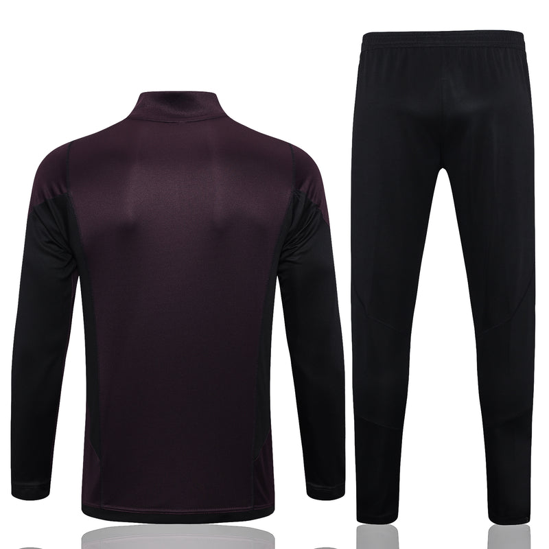Conjunto Alemanha Zíper Curto Bordô