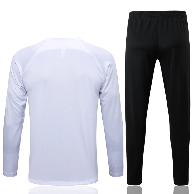Conjunto Timão Zíper Curto 2023/24 - Branco e Dourado